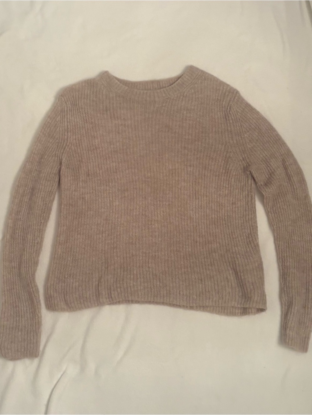 Banana Republic Ribbed Crewneck Sweater - Taupe